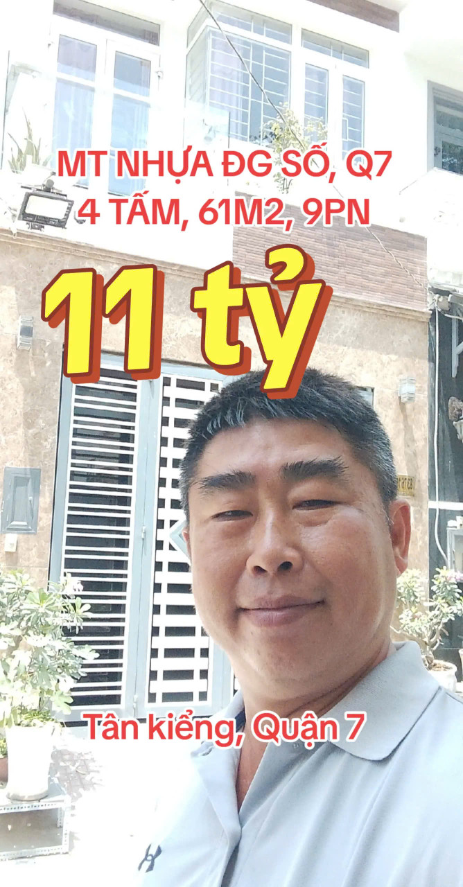 C180 🆘 NHÀ MẶT TIỀN ĐƯỜNG SỐ, TÂN KIỂNG, QUẬN 7 – GIẢM SÂU 1.2 TỶ!
🔥 Giá mới chỉ 11 TỶ – Chủ cần bán gấp!