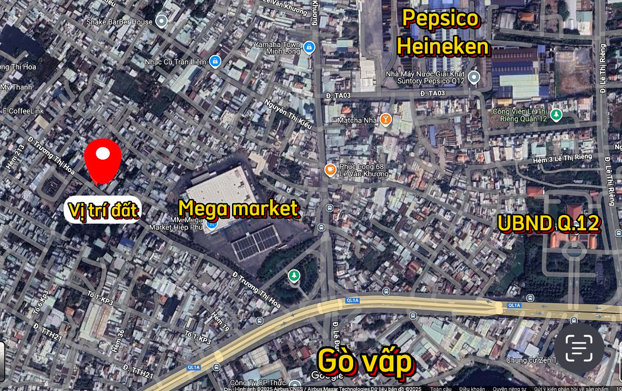 Gía tốt! Bán đất mặt tiền Trương Thị Hoa Tân Thới HIệp Quận 12 534m2 giá chỉ 70tr/m2