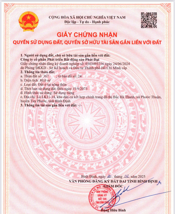 Đất nền dự án sổ đỏ từng nền 1tỷ880/ 80m2 trả góp 24th, tại Quốc Lộ 19, Quy Nhơn