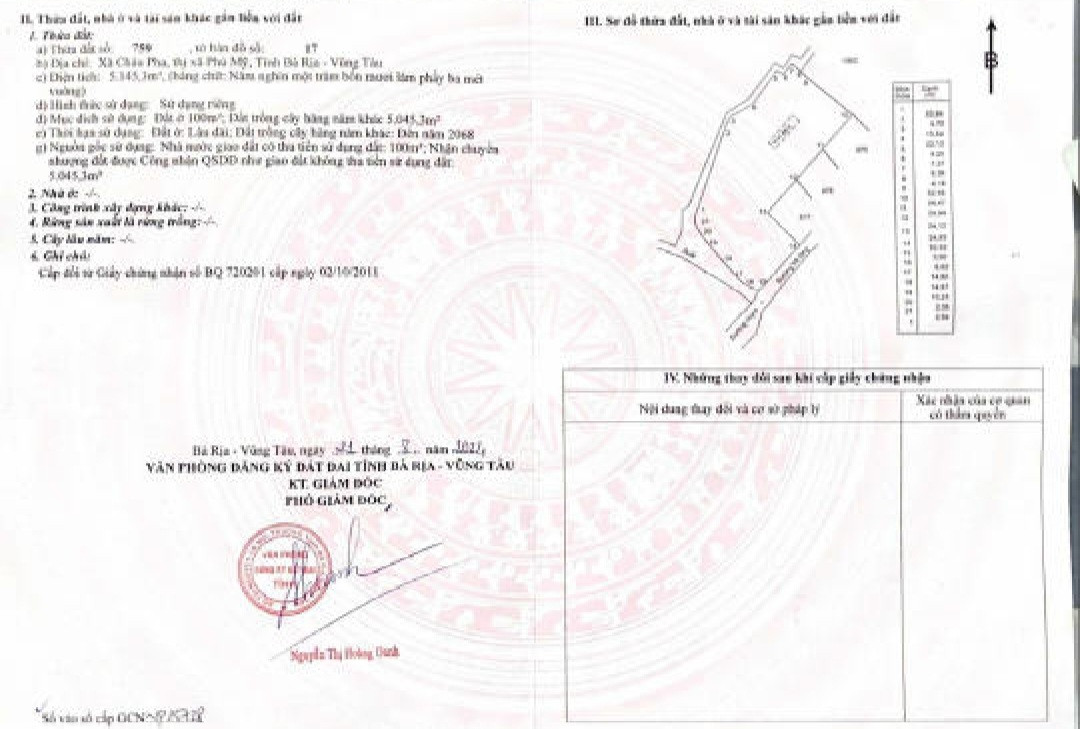 Nhà Đất Châu Pha TX Phú Mỹ Bà Rịa - Vũng Tàu