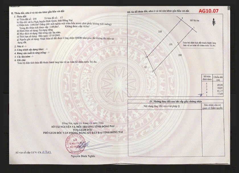 Bán đất Hồ Trị An, la ngà, Định Quán, Đồng Nai, tiềm năng phát triển du lịch