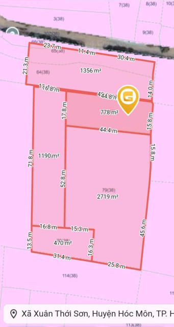 Bán đất 6400m² 60 tỷ tại Xã Xuân Thới Sơn Huyện Hóc Môn
