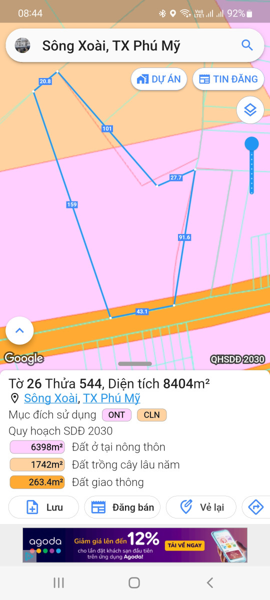 Nhà Đất Sông Xoài TX Phú Mỹ Bà Rịa - Vũng Tàu