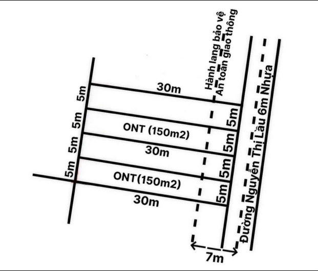 Bán đất MT nhựa Nguyễn Thị Lầu  5x30m giá 870tr có nền sẵn Tân Trụ Long An