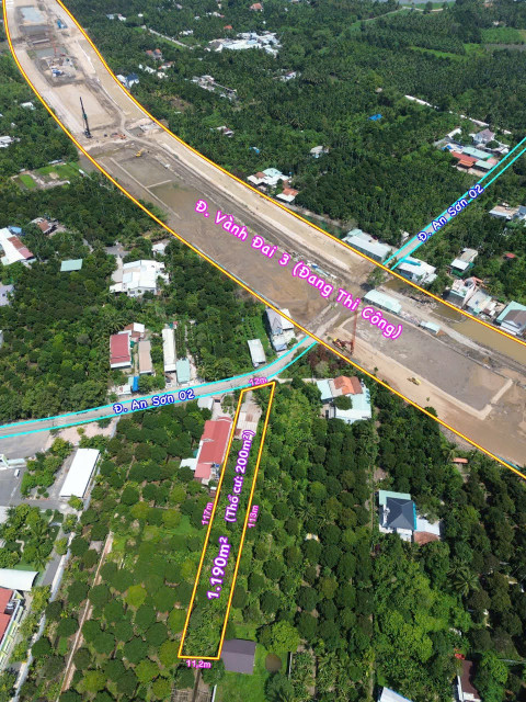 Lô Đất Mặt tiền đường An Sơn 02, Sát Bên Đường Vành Đai 3 Đang Thi Công