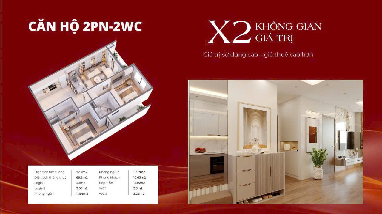 Sở hữu căn hộ 2pn 2wc, view quảng trường Hùng Vương ngay tại TT TP. Việt Trì