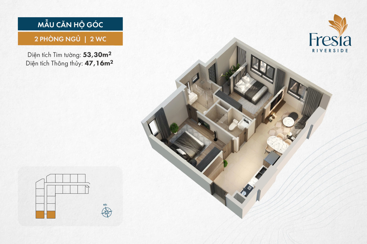 Chỉ 156 triệu, sở hữu ngay căn hộ view sông 2pn,liền kề Aeon Mall Biên Hòa