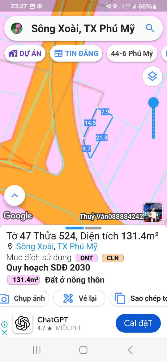 Bán đất Mt đường nhựa kd .Mỹ xuân _ ngãi giao