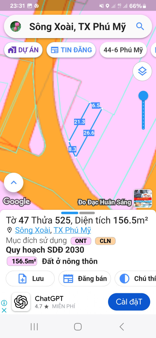 Bán đất Full Mt kd. Mỹ xuân ngãi giao