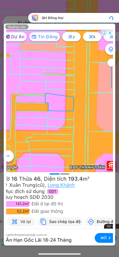 Bán đất 193.4m² 9 tỷ tại Phường Xuân Trung Thành phố Long Khánh