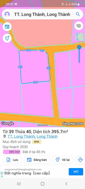 Đất thị trấn long thành Đồng Nai