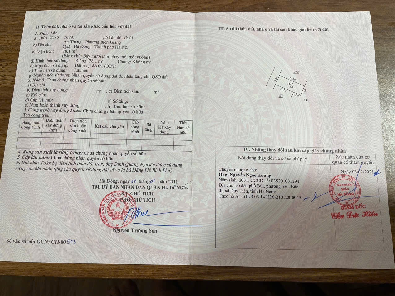 Bán đất 78,1m² 5.8 tỷ tại Phường Biên Giang Quận Hà Đông