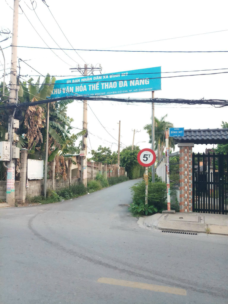 Bán đất xã Bình Mỹ Củ Chi, 1 sẹc ngắn 200m đường Huỳnh Thị Dần, sát bên khu Văn Hoá Thể Thao Đa Năng Bình Mỹ