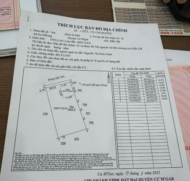 🌟 BÁN 5 LÔ ĐẤT CHÂN DÀI ĐẸP – THỔ CƯ 60M² – GIÁ CHỈ 275 TRIỆU/LÔ – EADRONG – CƯ M’GAR 🌟