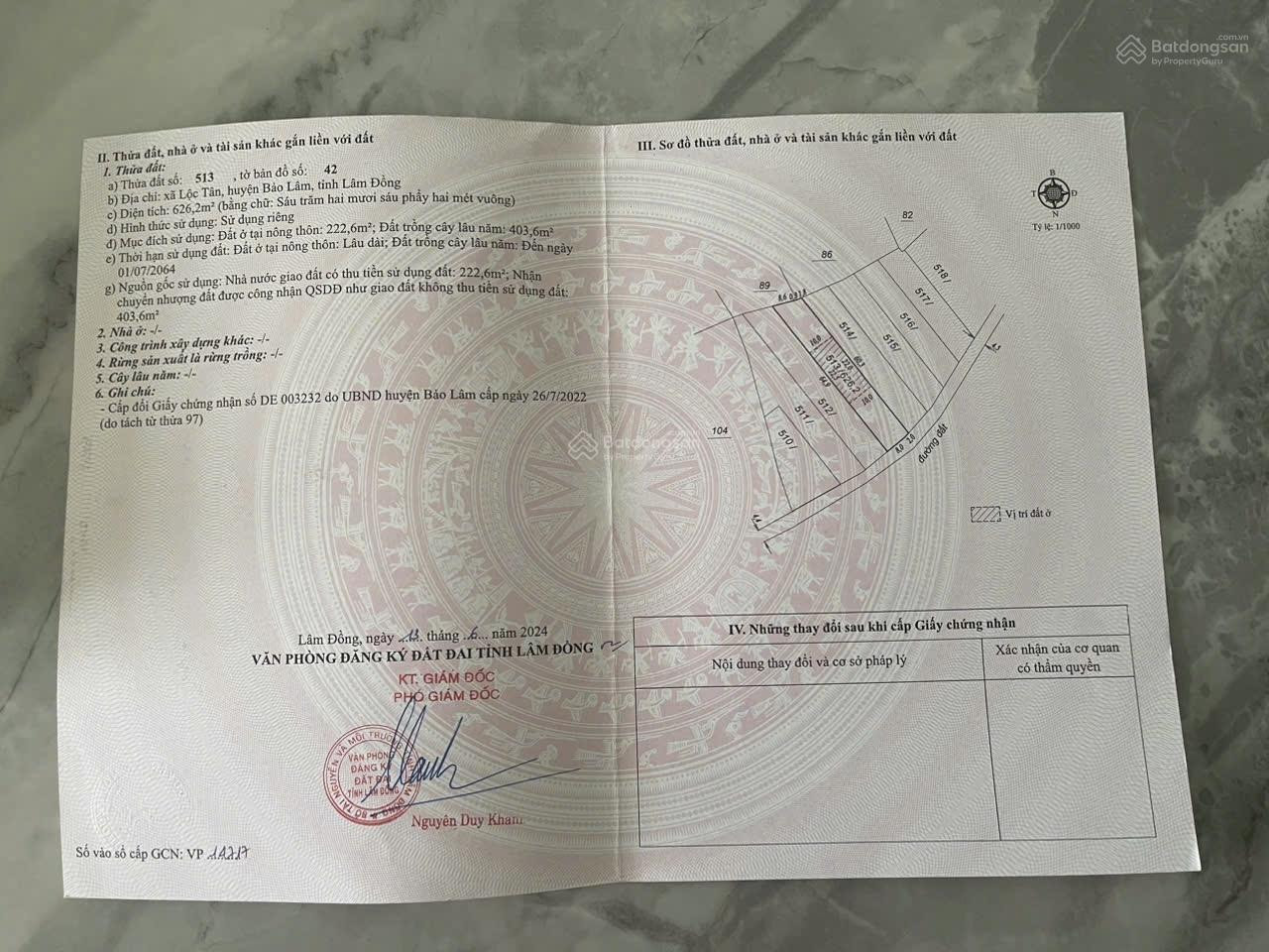 Bán đất xã Lộc Tân