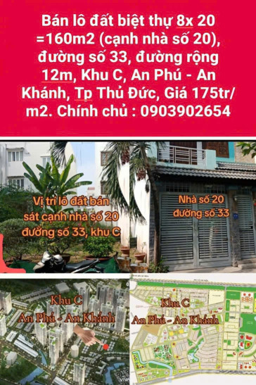 Bán đất đường số 33 KĐT mới An Phú An Khánh Q2, TP Thủ Đức