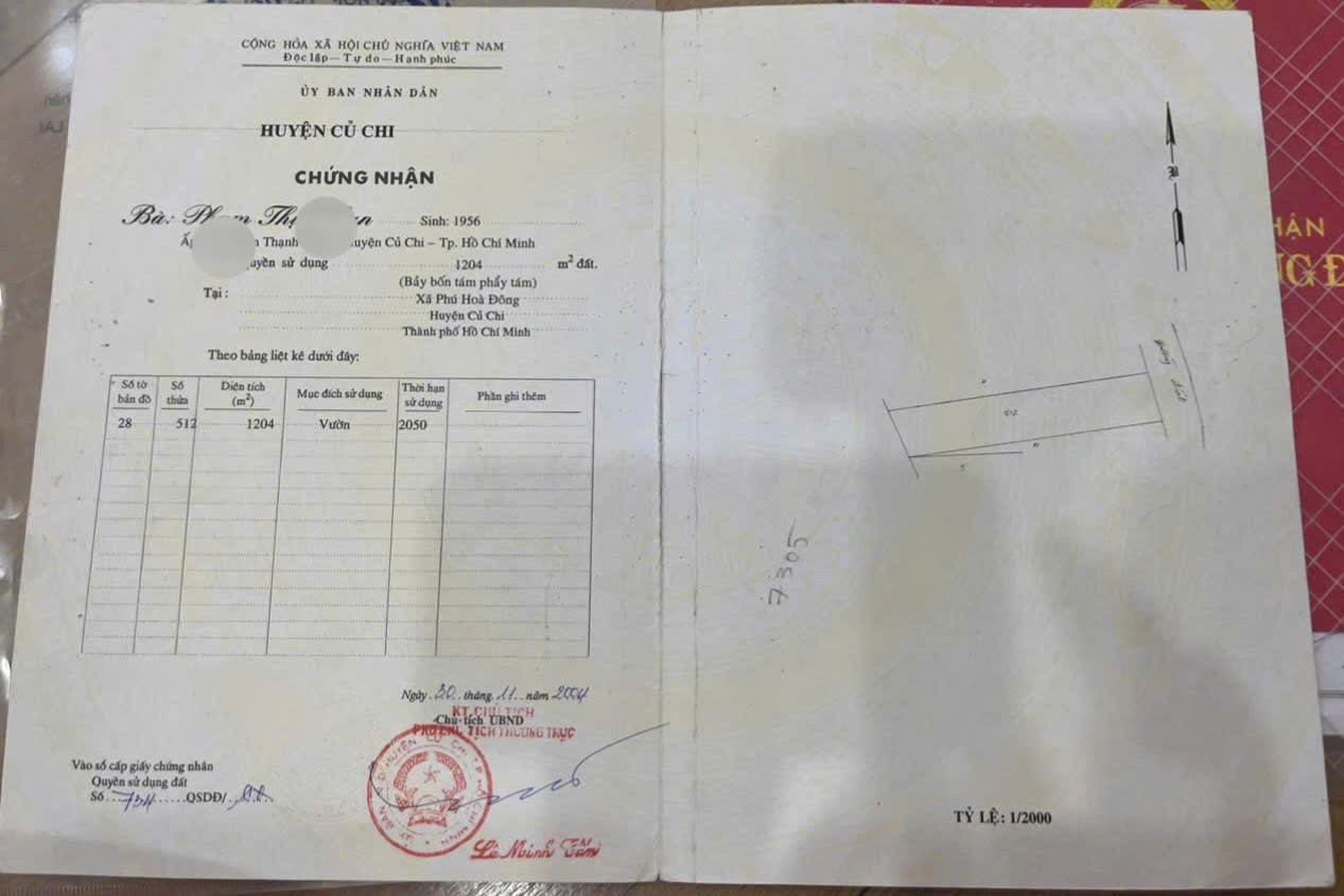(B483) Đất 1/ Nguyễn Văn Khạ (mặt tiền Đường 438), dt 1.204m2, giá 7tr/m2