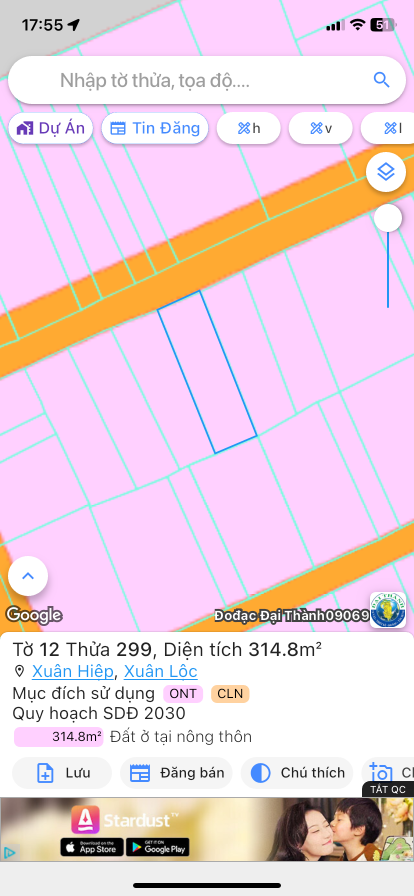 Bán đất 314.8m² 1.9 tỷ tại Xã Xuân Hiệp Huyện Xuân Lộc