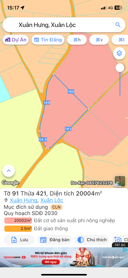 Bán đất 20004.1m² 14 tỷ tại Xã Xuân Hưng Huyện Xuân Lộc