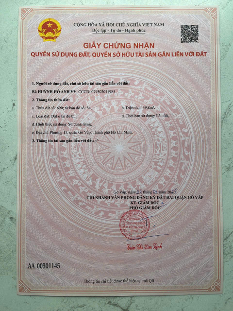 Bán đất ngay mặt tiền Tham Lương – Bến Cát – Rạch Nước Lên