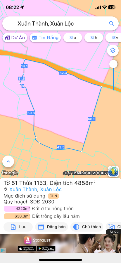 Bán đất 4855.2m² 2.1 tỷ tại Xã Xuân Thành Huyện Xuân Lộc