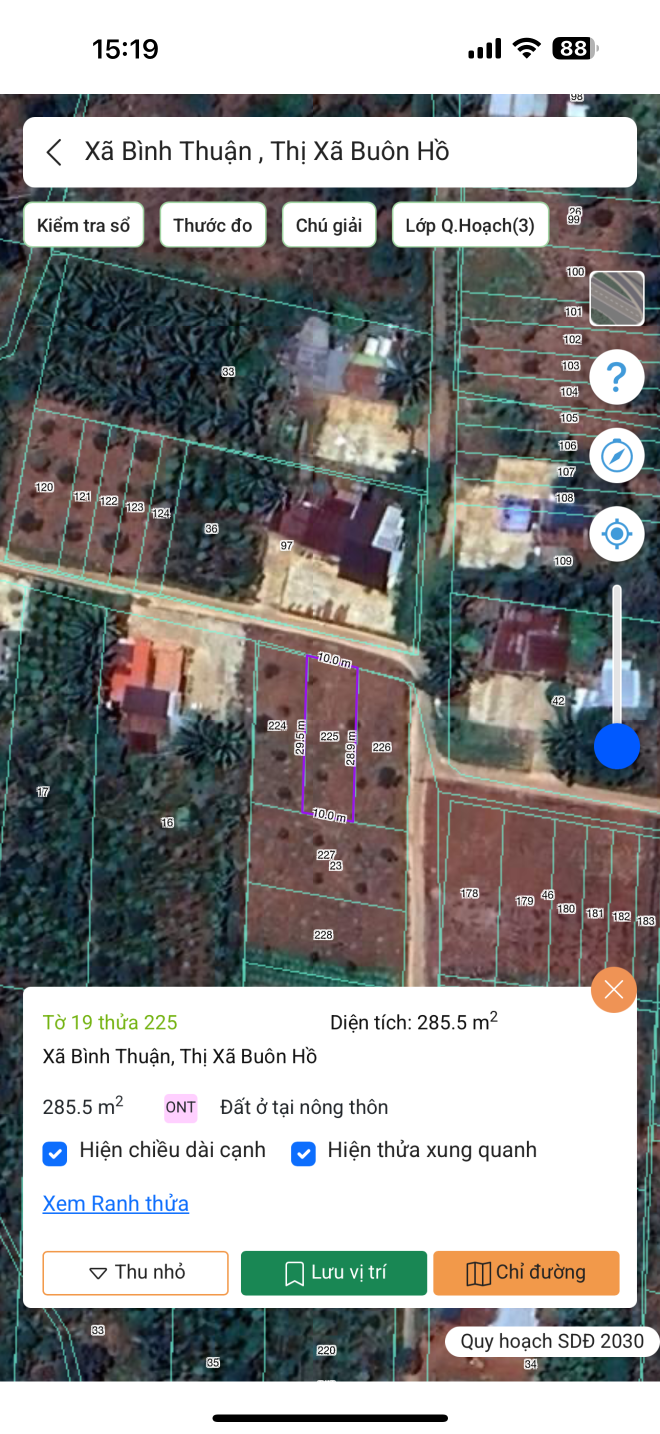 Bán đất 285.5m² 500 triệu tại Xã Bình Thuận Thị xã Thị Xã Buôn Hồ