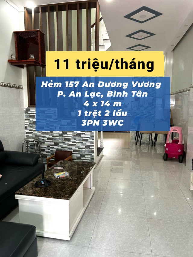 Nhà 3 phòng ngủ , hẻm xe hơi An Dương Vương