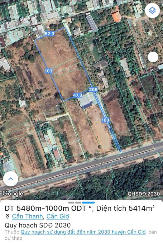 Bán đất 5481m² 79.47 tỷ tại Thị trấn Cần Thạnh Huyện Cần Giờ