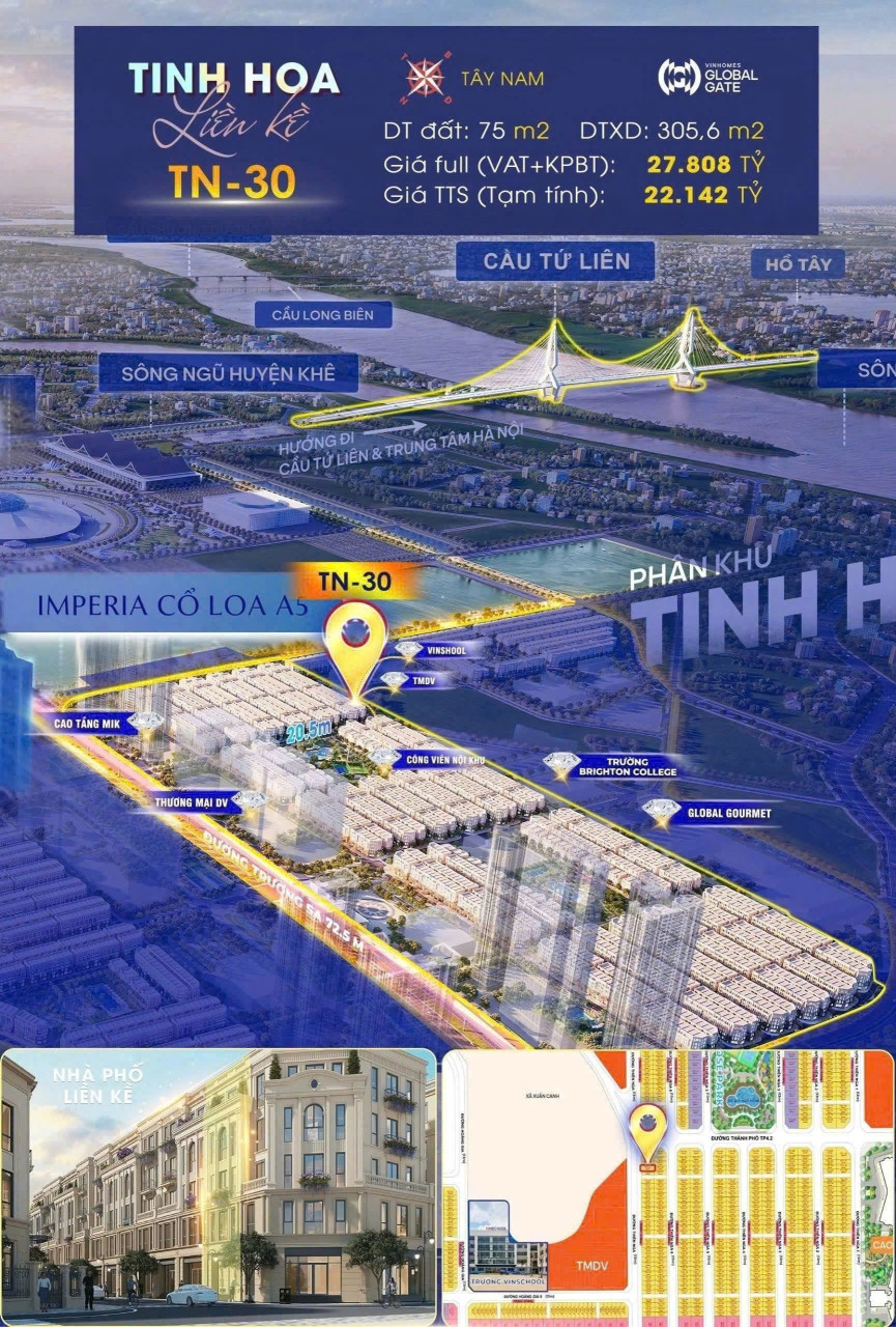 🌟 CƠ HỘI ĐẦU TƯ VÀNG - CĂN TN-30 VINHOMES CỔ LOA 🌟