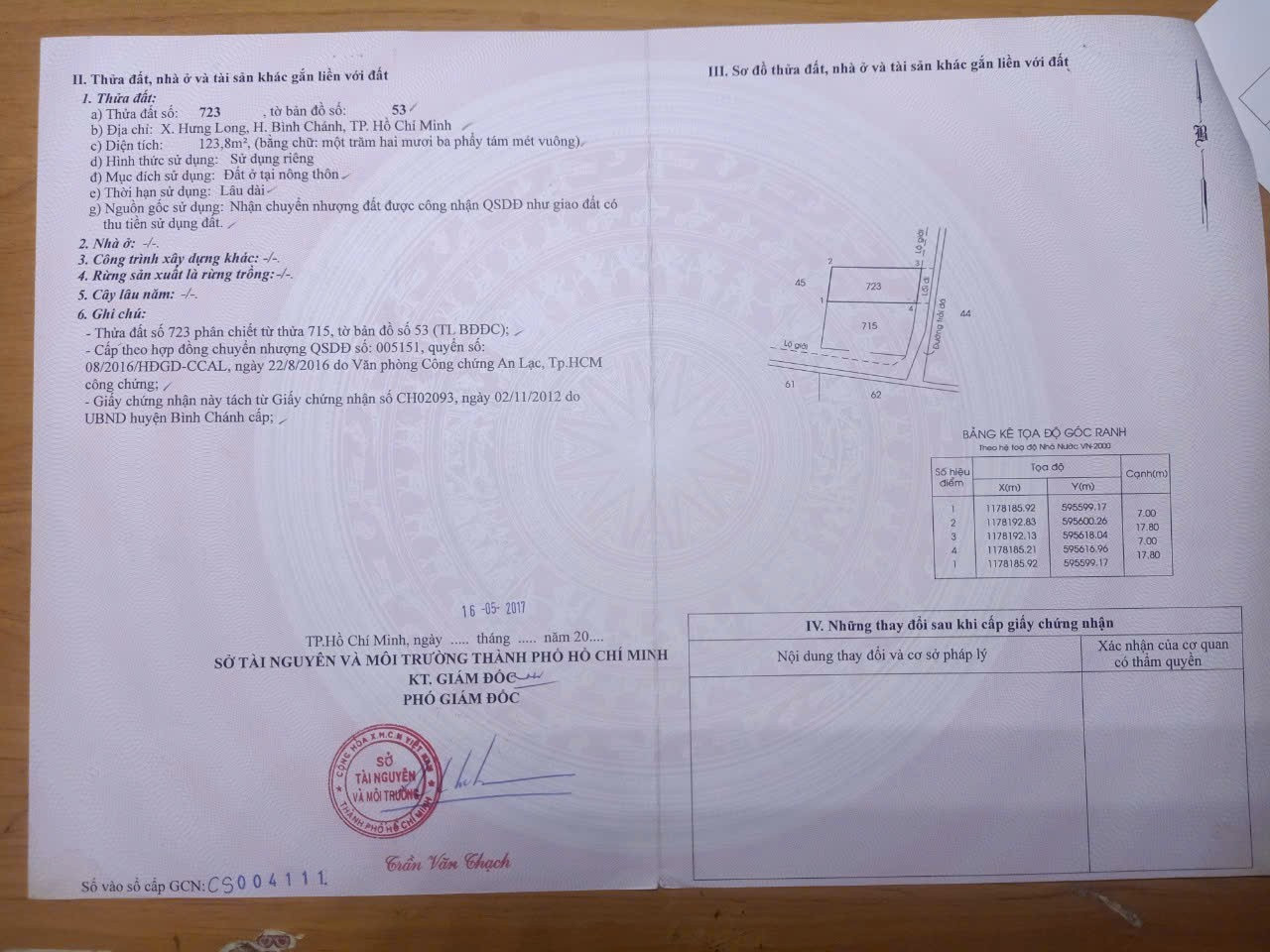 BÁN ĐẤT THỔ CƯ 128,3m2, ngang 7m, xã Hưng Long, Bình Chánh – Cách UBND 500m, giá 2 tỷ