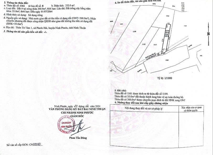 CHÍNH CHỦ CẦN BÁN GẤP 2 LÔ  ĐẤT  TẠI NINH PHƯỚC, NINH THUẬN