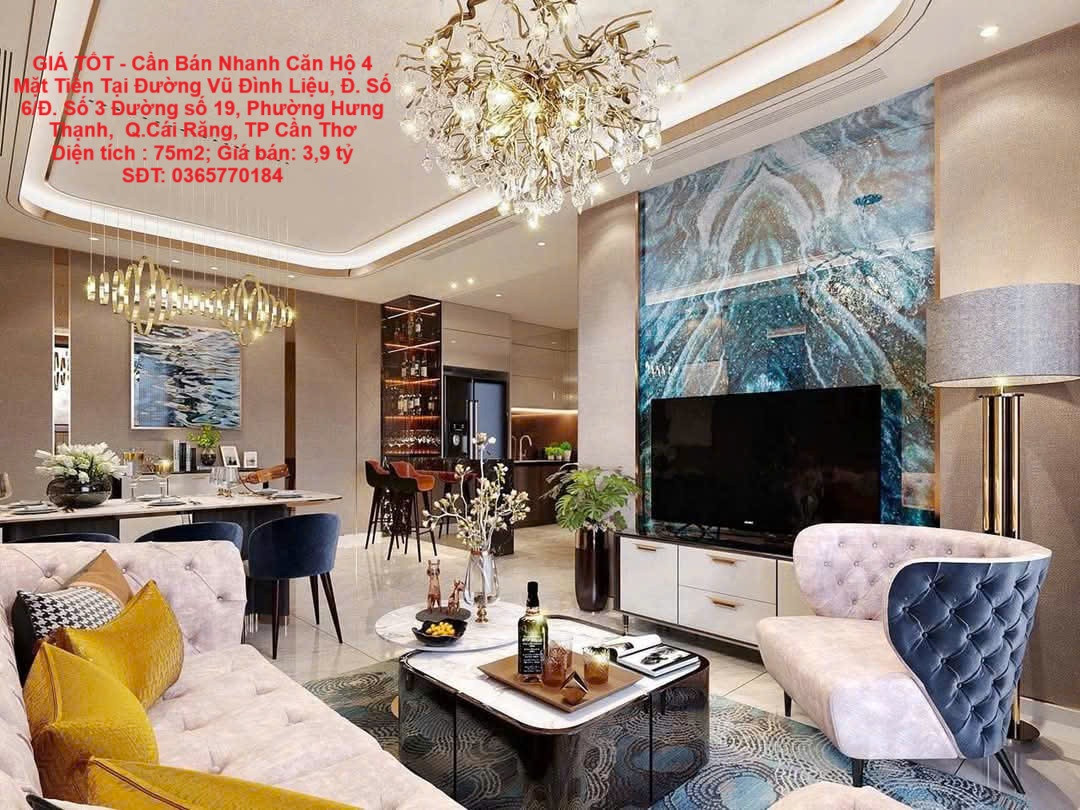 GIÁ TỐT - Cần Bán Nhanh Căn Hộ 4 Mặt Tiền Đường  Tại Quận Cái Răng, TP Cần Thơ