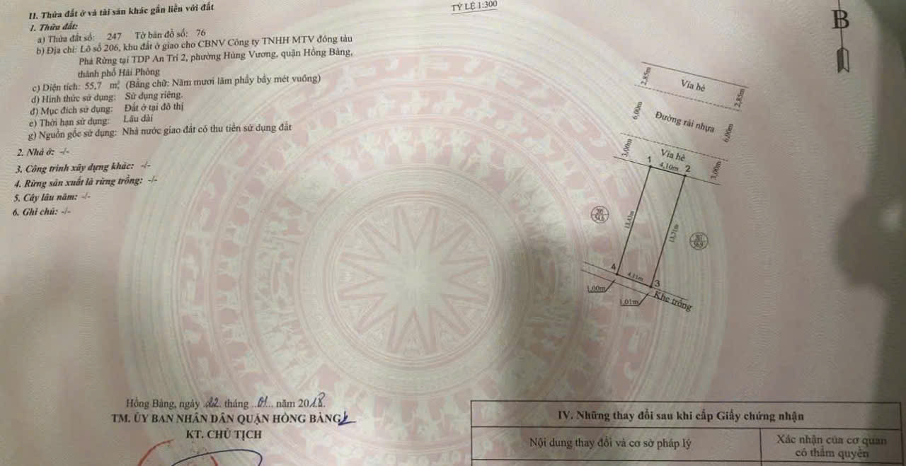 💥💥💥Rẻ nhất khu phân lô An Trì, Hùng Vương 55,7m chỉ 1,6tỷ