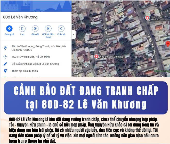 Cẩn trọng khi mua bán 80D Lê Văn Khương – Tránh mất tiền oan
