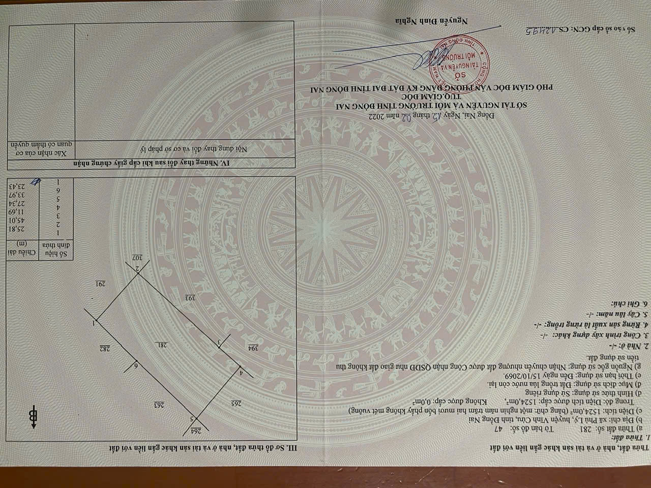 Bán Lô Đất Mặt Tiền Đường 761, Xã Phú Lý, Vĩnh CỬu Đông Nai.