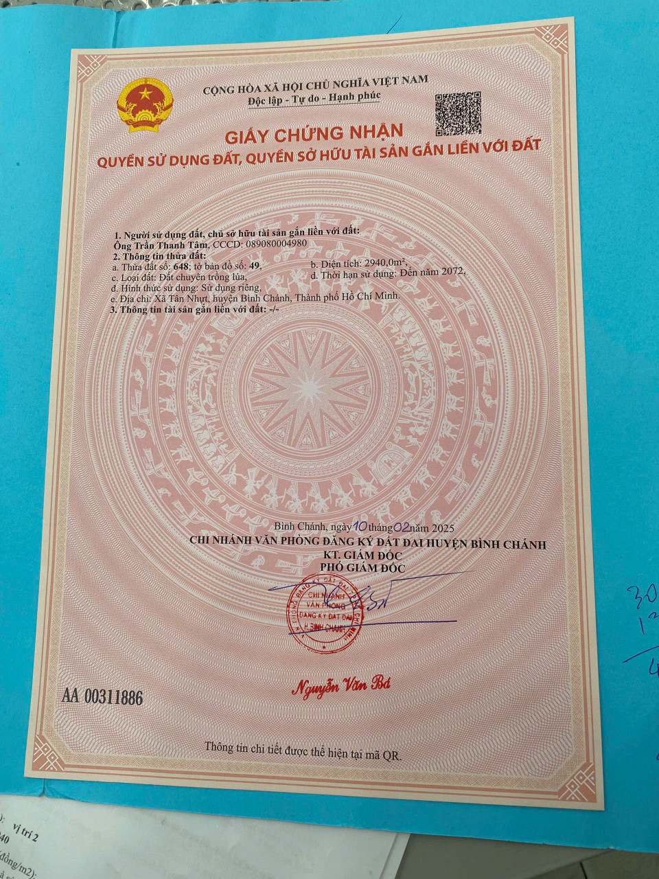 Bán đất 3993m² ngang 80m giá 3.6 tỷ tại Xã Tân Nhựt Huyện Bình Chánh