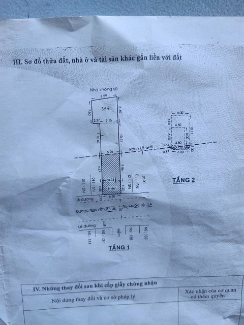 Nhà mặt tiền đường Nguyễn thị tú