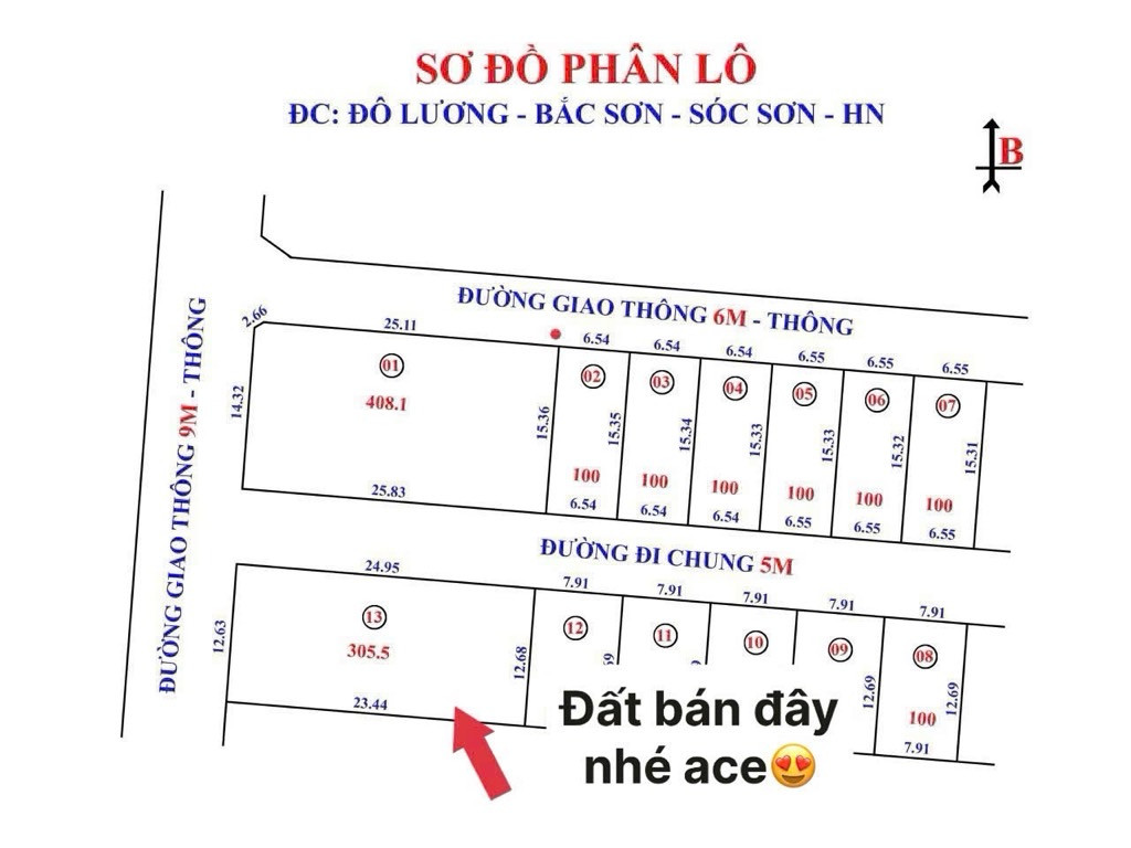 Bán đất 305m² ngang 12,6m giá 3.35 tỷ Xã Trung Giã