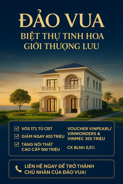 Sale Biệt thự đảo vua nơi nghỉ dưỡng và đầu tư hội tụ hoà mình với thiên nhiên