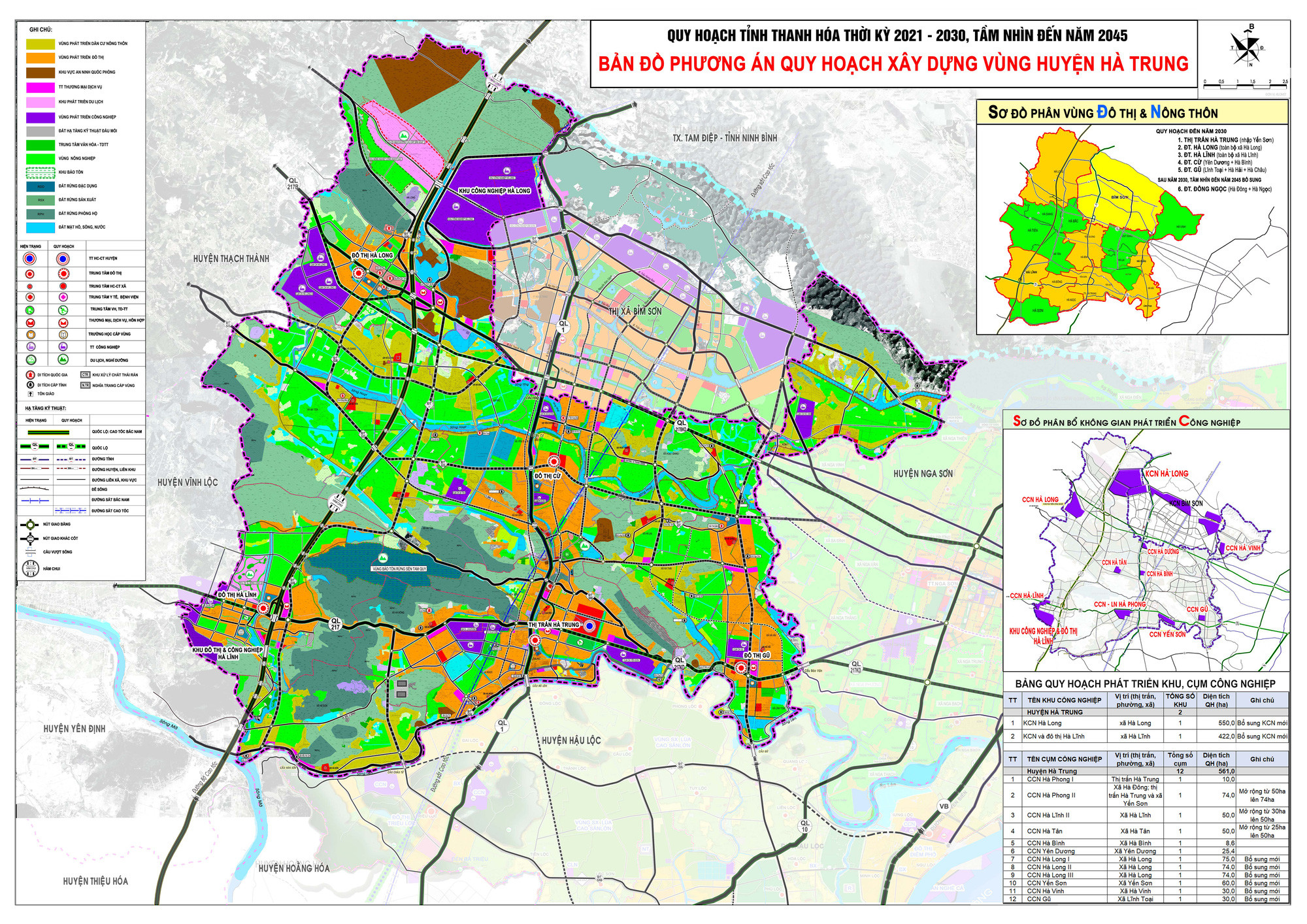 Bản đồ quy hoạch giao thông huyện Hà Trung