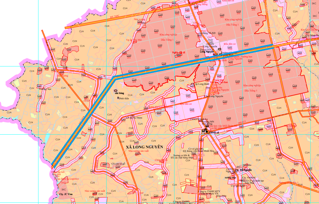 Đường tỉnh 745A trên bản đồ quy hoạch