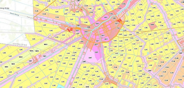 Quy hoạch sử dụng đất thị trấn Thới Lai theo bản đồ quy hoạch sử dụng đất huyện Thới Lai 2030