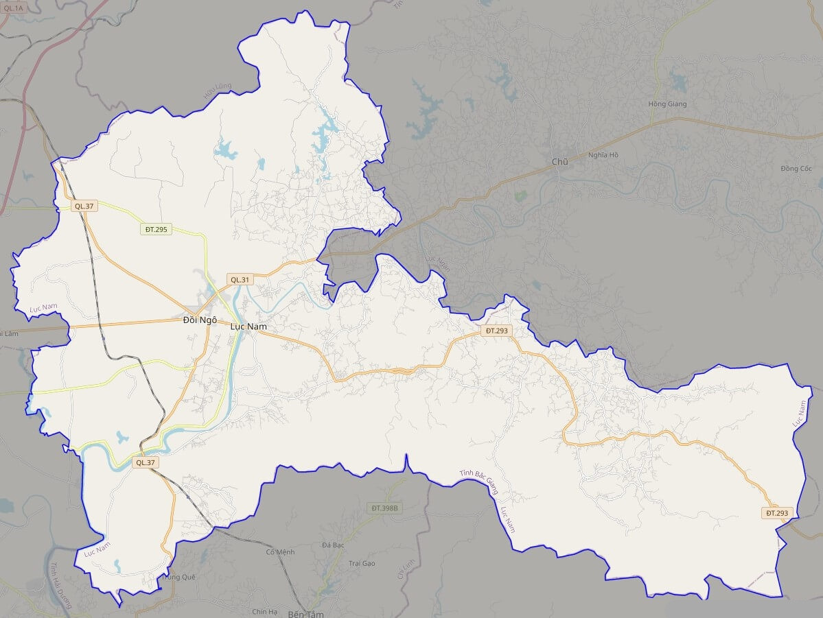 Bản đồ quy hoạch giao thông Huyện Lục Nam – Tỉnh Bắc Giang