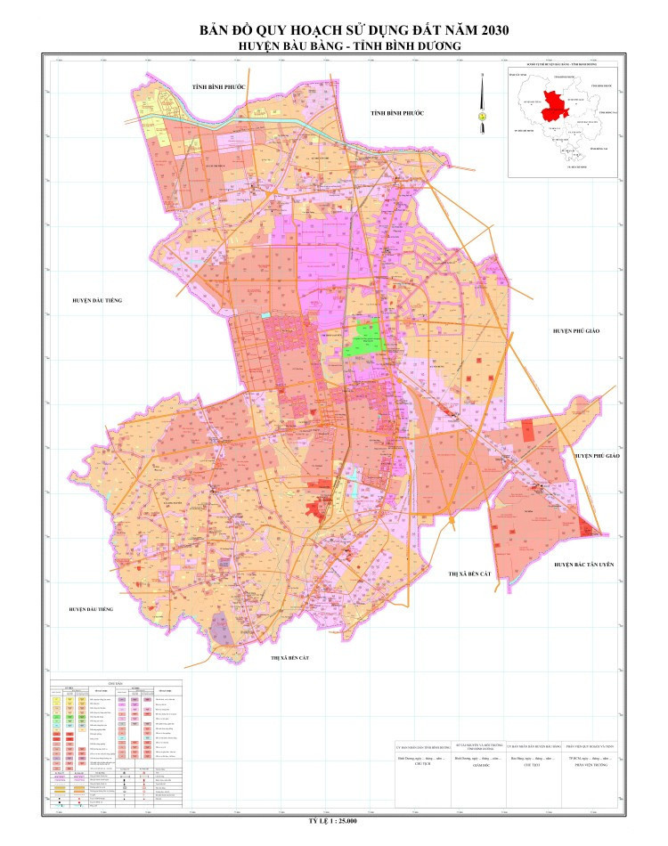 Bản đồ quy hoạch sử dụng đất huyện Bàu Bàng