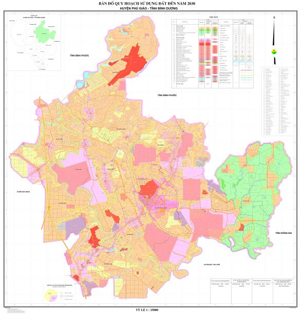 Bản đồ quy hoạch huyện Phú Giáo