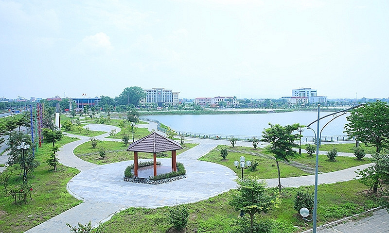Một góc khu đô thị phía Đông thị trấn Vôi (huyện Lạng Giang).